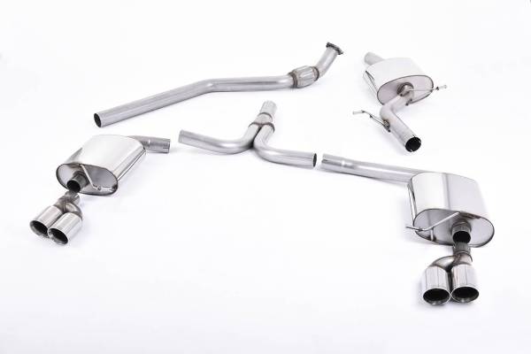 Milltek - Milltek Catback Exhaust system Quad Outlet for B8 A4/A5 2.0 TFSI SSXAU303
