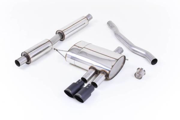 Milltek - Milltek Sport Non-Resonated Cat-Back Exhaust System, Cerakote Black Tips for F56 MINI Cooper S (U.S. Spec) SSXM412