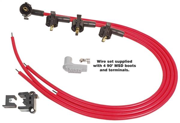 MSD - BCCX 31689 Super Conductor Spark Plug Wire Set, 4 Cylinder Midget
