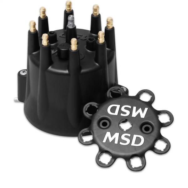 MSD - BCCX 84333 MSD Distributor Cap - V8 - HEI Terminals - Black - Spark Plug Wire Retainer