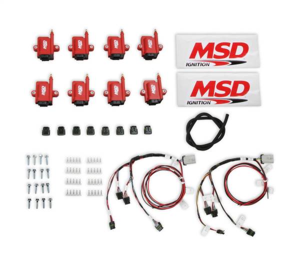 MSD - BCCX 8289-KIT MSD Ignition Coil - Smart - Big Wire Kit - Red