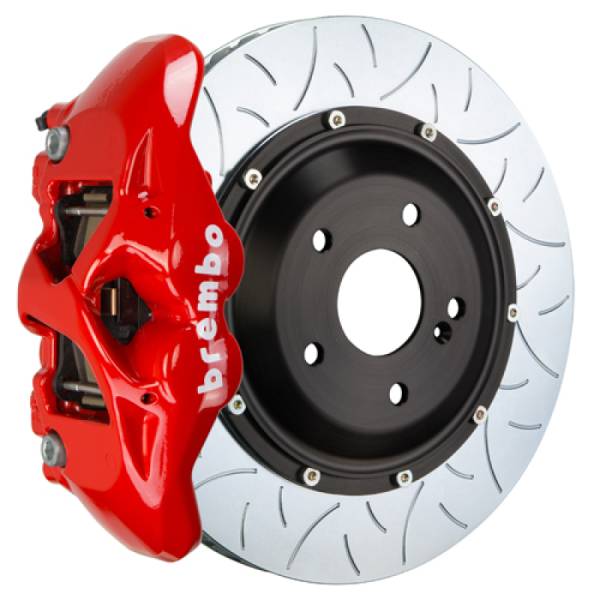 Brembo - Brembo 2S3.9016A2 Brembo 08-13 BMW M3 (E90/E92/E93) Rear GT BBK 4 Piston Cast 380x28 2pc Rotor Slotted Type-3-Red