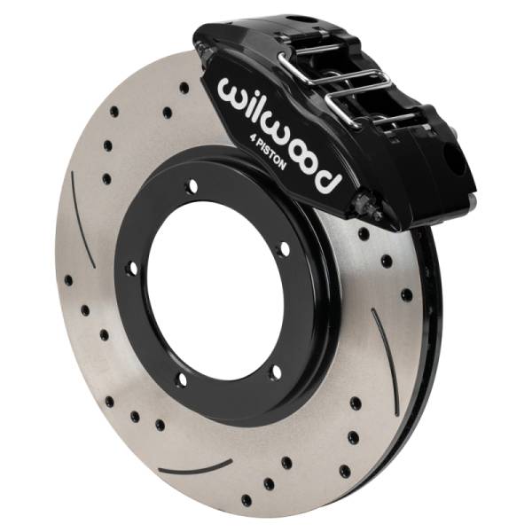 Wilwood - Wilwood 140-16946-D Wilwood 69-74 Porsche 911 Front Powerlite Brake Kit 3in MT Drilled & Slotted - Black
