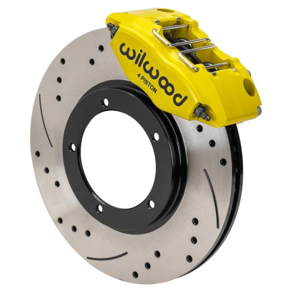 Wilwood - Wilwood 140-16946-DY Wilwood 69-74 Porsche 911 Front Powerlite Brake Kit 3in MT Drilled & Slotted - Yellow