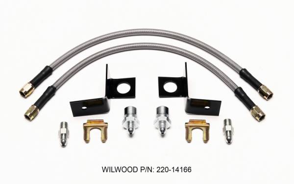 Wilwood - Wilwood 220-14166 Wilwood Flexline Kit 14 inch -3 M10-1.00 IF 1/8 NPT Straight