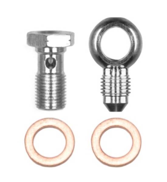 Wilwood - Wilwood 220-14431 Wilwood Banjo Fitting Kit -3 male to 10mm-1.00 Banjo Bolt & Crush Washers (1 qty)