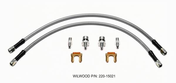 Wilwood - Wilwood 220-15021 Wilwood Flexline Kit 18 inch -3 3/8-24 IF 1/8 NPT Straight
