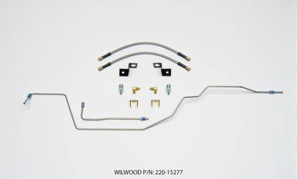 Wilwood - Wilwood 220-15277 Wilwood Flexline Kit 14 inch -3 M10-1.0 IF 1/8 NPT 90 Deg w/tubing