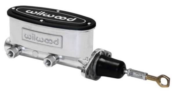 Wilwood - Wilwood 260-14157-P Wilwood High Volume Tandem M/C - 15/16in Bore Ball Burnished-W/Pushrod - Early Mustang