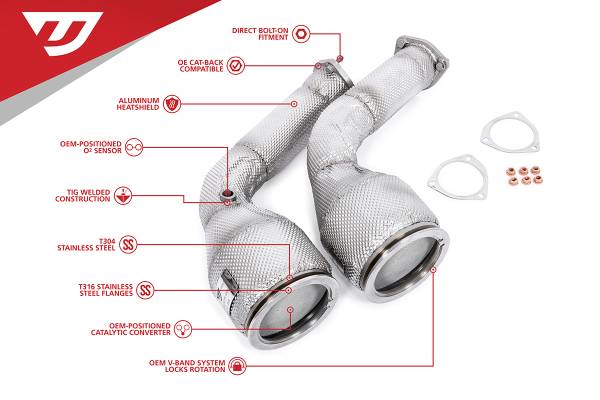 Unitronic - Unitronic Performance Downpipes for C8 RS6/RS7