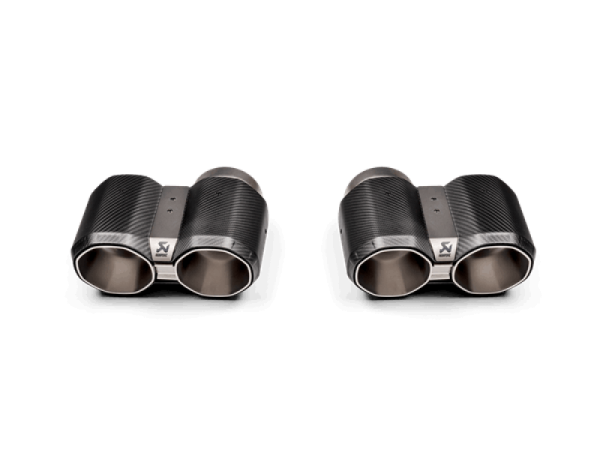 Akrapovic - Akrapovic TP-CT/69 Akrapovic 2021+ BMW G87 M2, G80 M3 & G82 M4 Octagonal Carbon Design Tail Pipe Set - Fits 2021-2026 BMW M4