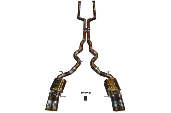 Valvetronic Designs - Valvetronic Designs BMW F12 M6 4.4L Catback T304 Stainless Steel, Carbon Fiber 3.5" Outlet Tips BMW.F12.M6.VSES.BR.RC
