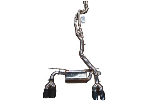Valvetronic Designs - Valvetronic Designs BMW F80,F82 M3,M4 3.0L Catback, T304 Stainless Steel Carbon Fiber 3.5" Outlet Tips BMW.F8X.M3.M4.VSES.BR.RC