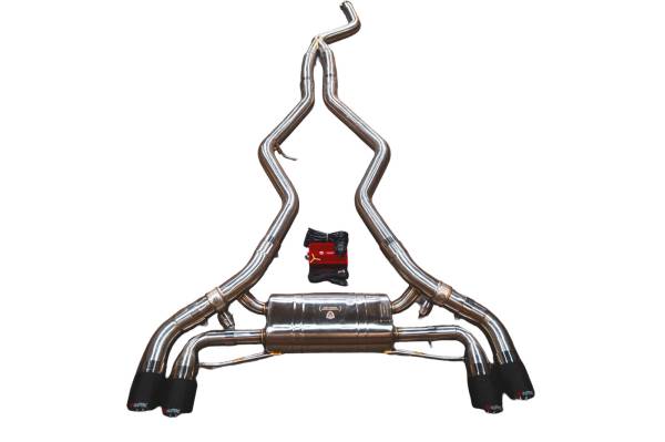Valvetronic Designs - Valvetronic Designs BMW G20, M340i 3.0L Catback, T304 Stainless Steel, Burnt 3.5" Outlet Tips BMW.G20.M340i.VSES.BR.BRT