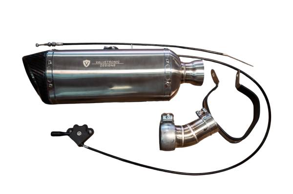 Valvetronic Designs - Valvetronic Designs Universal Bike Valved Angled Muffler Kit 2.0" VTD.BIKE.SB.UVM.ANG.50MM