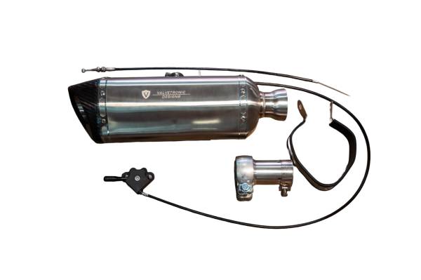 Valvetronic Designs - Valvetronic Designs Universal Bike Valved Angled Muffler Kit 1.5" VTD.BIKE.SB.UVM.STR.38MM