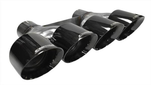 CORSA Performance - CORSA Performance 14062BLK Corsa 2014-2020 Chevrolet Corvette 6.2L V8 Quad 45in Polished Black Pro-Series Tip Kit