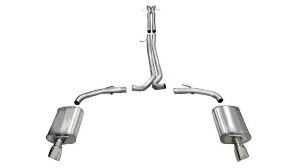 CORSA Performance - CORSA Performance 14315 Corsa 2010-2019 Ford Taurus SHO 3.5L V6 Turbo Polished Sport Cat-Back Exhaust