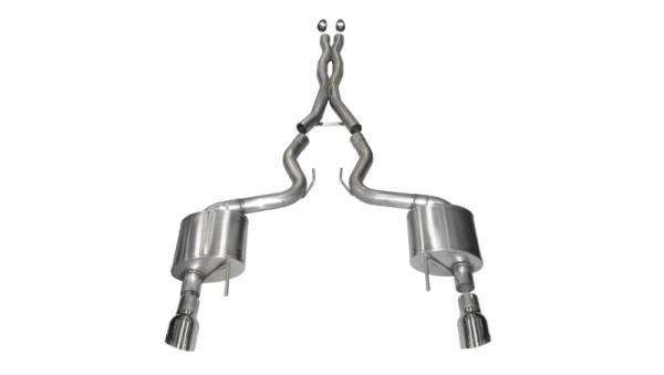 CORSA Performance - CORSA Performance 14328 Corsa 2015-2017 Ford Mustang GT 5.0 3in Cat Back Exhaust Polish Dual 4.5in Tip (Xtreme)