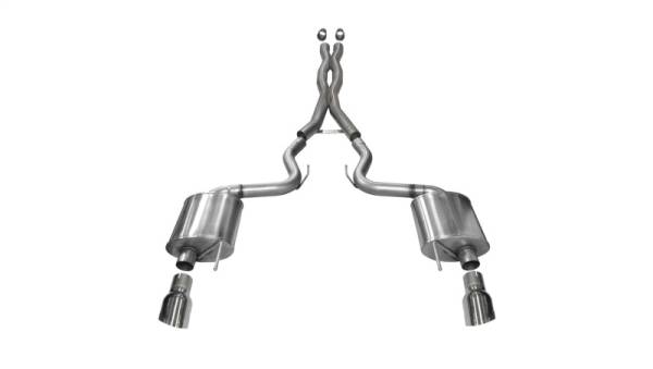 CORSA Performance - CORSA Performance 14332 Corsa 2015-2017 Ford Mustang GT 5.0 3in Cat Back Exhaust Polish Dual Tips (Sport)