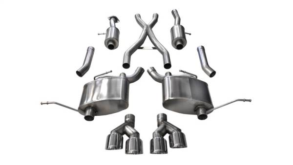 CORSA Performance - CORSA Performance 14984 Corsa 2014-2021 Jeep Grand Cherokee 3.6L V6 Polished Sport Cat-Back Exhaust