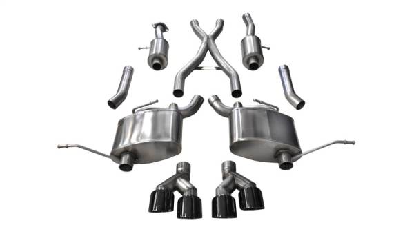 CORSA Performance - CORSA Performance 14984BLK Corsa 2014-2021 Jeep Grand Cherokee 3.6L V6 Black Sport Cat-Back Exhaust