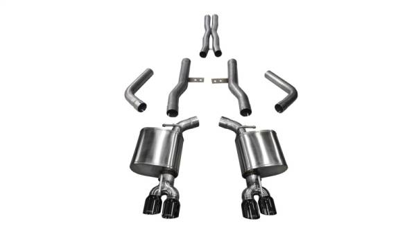 CORSA Performance - CORSA Performance 21006BLK Corsa 2017-2023 Dodge Challenger 5.7L V8 Xtreme Cat-Back Dual Rear Exit w/3.5in Black Tips