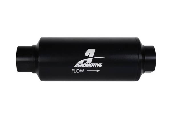 Aeromotive - Aeromotive 12343 Aeromotive In-Line Marine Filter - AN-12 - 40 Micron SS Element - Black Hardcoat Finish