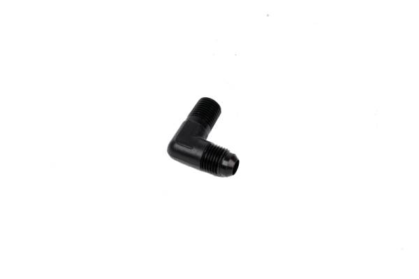 Aeromotive - Aeromotive 15666 Aeromotive Fitting Elbow 1/4in-MNPT to AN-06 90-Deg Black