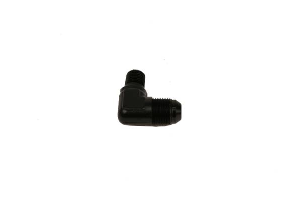 Aeromotive - Aeromotive 15667 Aeromotive Fitting Elbow 1/4in-MNPT to AN-08 90-Deg Black