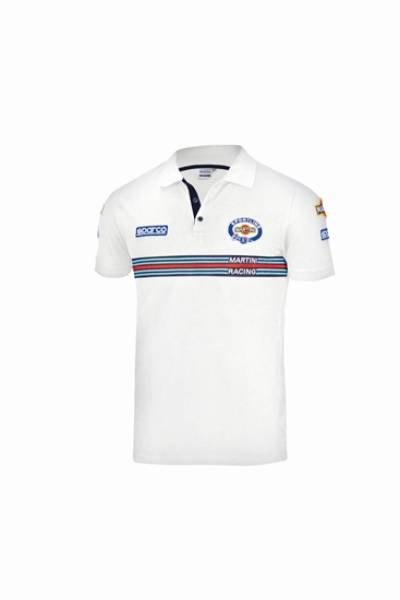 SPARCO - SPARCO 01275MRBI4XL Sparco Polo Replica Martini-Racing XL White