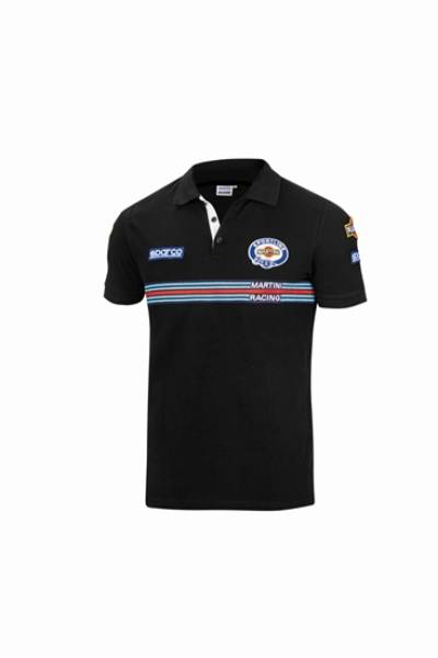SPARCO - SPARCO 01275MRNR4XL Sparco Polo Replica Martini-Racing XL Black