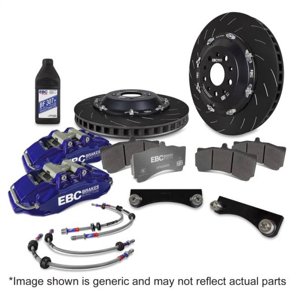 EBC - EBC Brakes BBK041BLU-1 EBC Racing 12-21 BMW M240i F22 3.0T Blue Apollo-6 Calipers 355mm Rotors Front Big Brake Kit