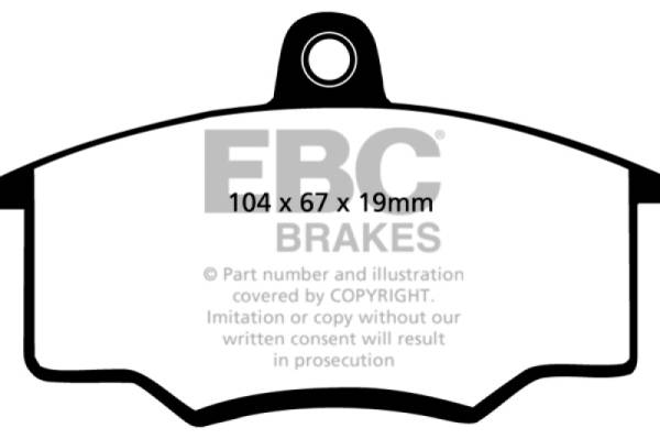 EBC - EBC Brakes DP2310 EBC 80-82 Audi 4000 1.6 Greenstuff Front Brake Pads