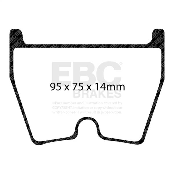 EBC - EBC Brakes DP41513R EBC 06-09 Audi RS4 4.2 (Cast Iron Rotors) Yellowstuff Front Brake Pads - Fits select 2003-2023 Audi, Lamborghini applications