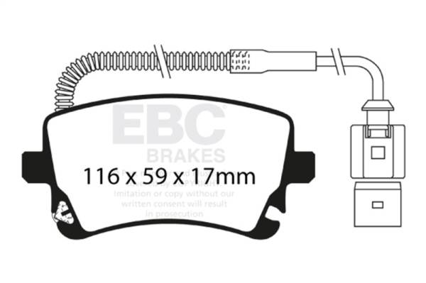 EBC - EBC Brakes DP81470RP1 EBC Racing 05-08 Audi RS4 (B7) RP-1 Race Rear Brake Pads