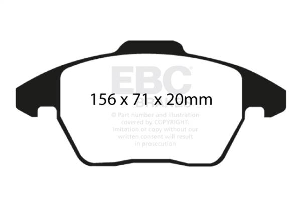EBC - EBC Brakes S12KF1244 EBC S12 Brake Pad and Rotor Kit - Fits 2005-2017 Volkswagen Jetta, Beetle, Golf