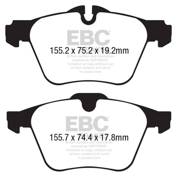 EBC - EBC Brakes S12KF1846 EBC S12 Brake Pad and Rotor Kit - Fits 2014-2019 Jaguar F-Type