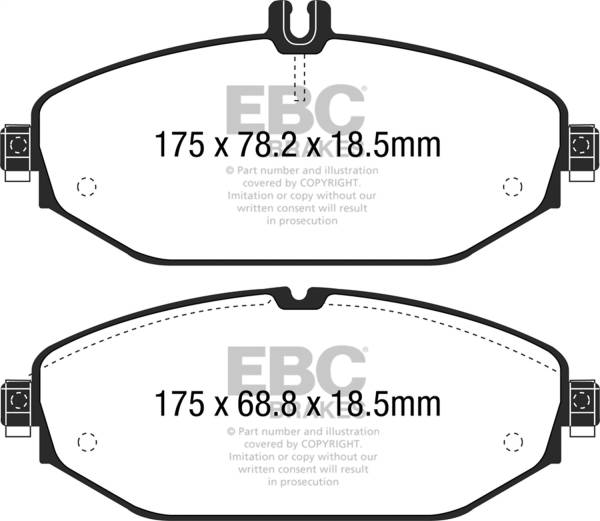 EBC - EBC Brakes S13KF2203 EBC S13 Brake Pad and Rotor Kit - Fits 2015-2021 Mercedes-Benz C300