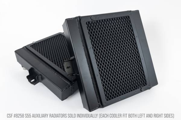 CSF - CSF Cooling - Racing & High Performance Division 8258 CSF BMW F8X M3/M4/M2C Auxiliary Radiators w/ Rock Guards (Sold Individually - Fits Left and Right - Fits 2015-2021 BMW M4, M2, M3