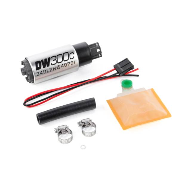 DeatschWerks - DeatschWerks 9-307-1000 DeatschWerks 340lph DW300C Compact Fuel Pump w/ Universal Install Kit (w/o Mounting Clips)