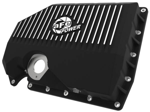 aFe - aFe 46-71210B aFe 05-19 VW 1.8L/2.0L w/ Oil Sensor Engine Oil Pan Black POWER Street Series w/ Machined Fins