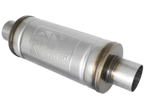 aFe - aFe 49M00012 aFe MACH Force-Xp 409 SS Muffler 3in Center/Center 14in L x 6in Dia - Round Body