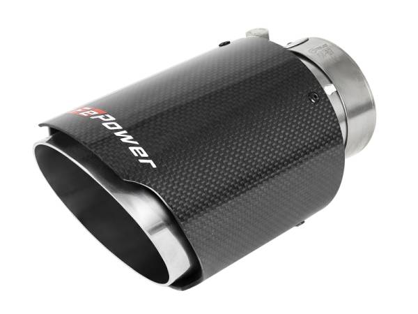 aFe - aFe 49T25404-C07 aFe MACH Force-Xp 409 SS Clamp-On Exhaust Tip 2.5in. Inlet / 4in. Outlet / 7in. L - Carbon
