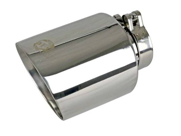 aFe - aFe 49T25454-P071 aFe MACH Force-Xp 2-1/2in 304 SS Clamp-On Exhaust Tip 2.5in In / 4.5in Out / 7in.L - Polished