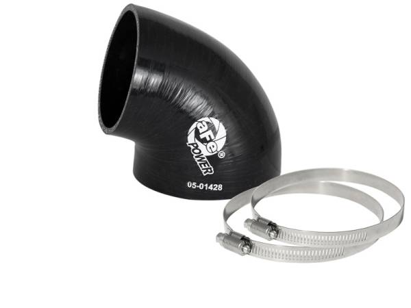 aFe - aFe 59-00088 aFe Magnum FORCE CAI Univ. Silicone (3.5in to 3in ID / 75 Deg.) Elbow Reducing Coupler - Black