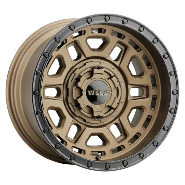 Weld - Weld W12079026363 Weld Off-Road Crux 17x9in / 5x114.3 BP / ET -35 / 78.1mm Bore - Satin Bronze/Satin Black Ring Wheel