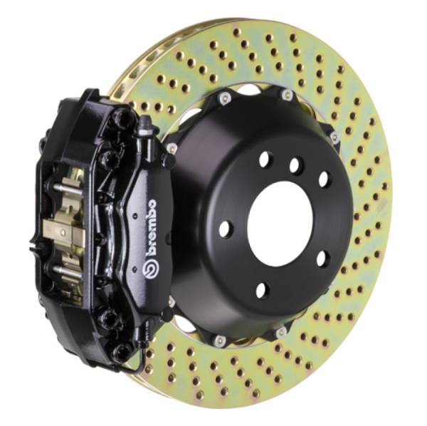 Brembo - Brembo 2C1.8015A1 Brembo 03-09 E-Class (Excl 4MATIC/AMG) Rr GT BBK 4Pis Cast 2pc 345x28 2pc Rotor Drilled-Black