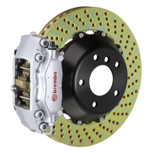 Brembo - Brembo 2C1.8028A3 Brembo 09-15 GLK Rear GT BBK 4 Piston Cast 2pc 345x28 2pc Rotor Drilled-Silver