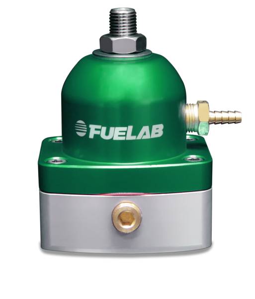 Fuelab - Fuelab 52503-6-L-L Fuelab 525 Carb Adjustable FPR In-Line Large Seat 1-3 PSI (1) -6AN In (1) -6AN Return - Green